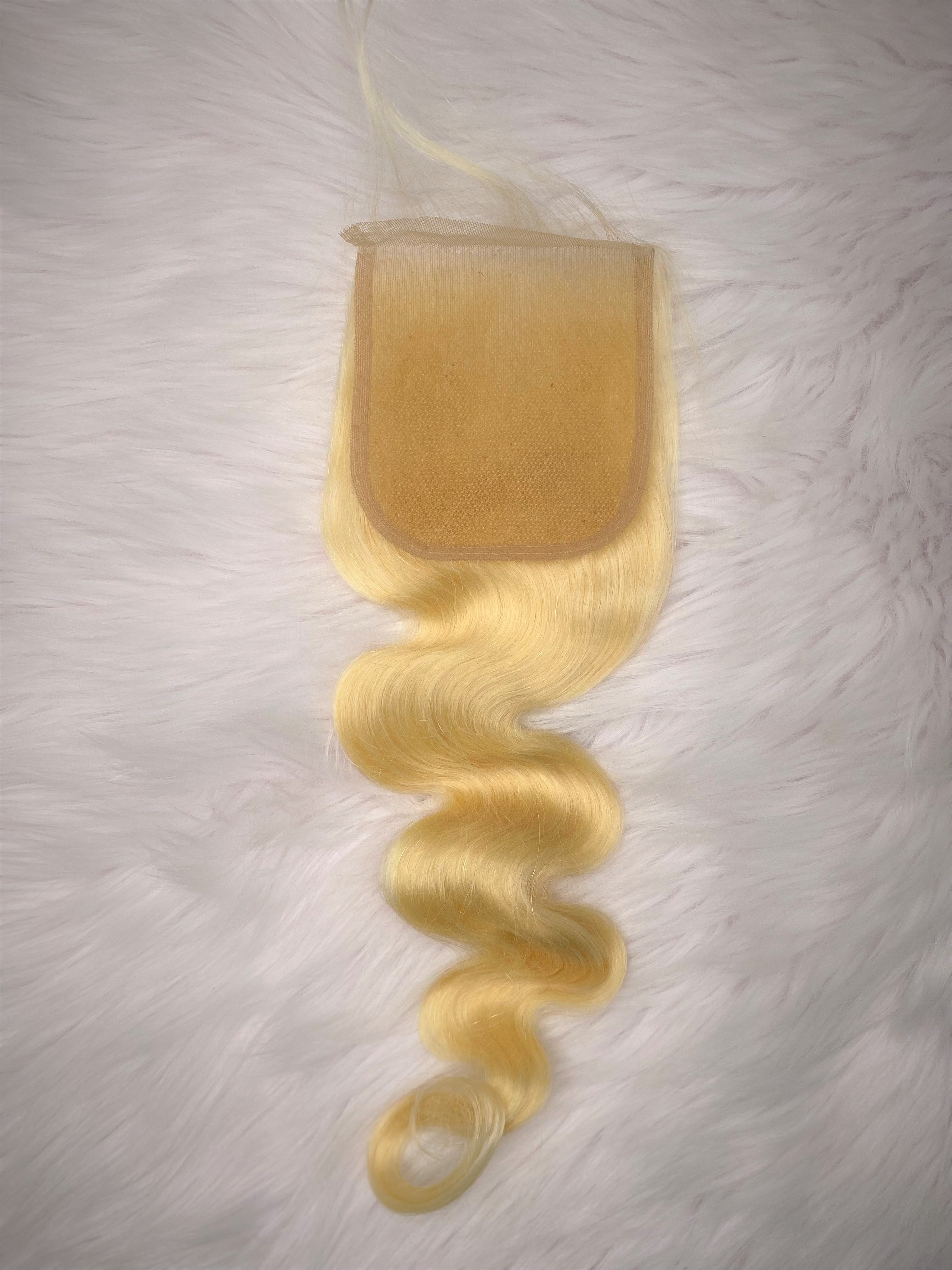 4x4  Blonde Bodywave Closure