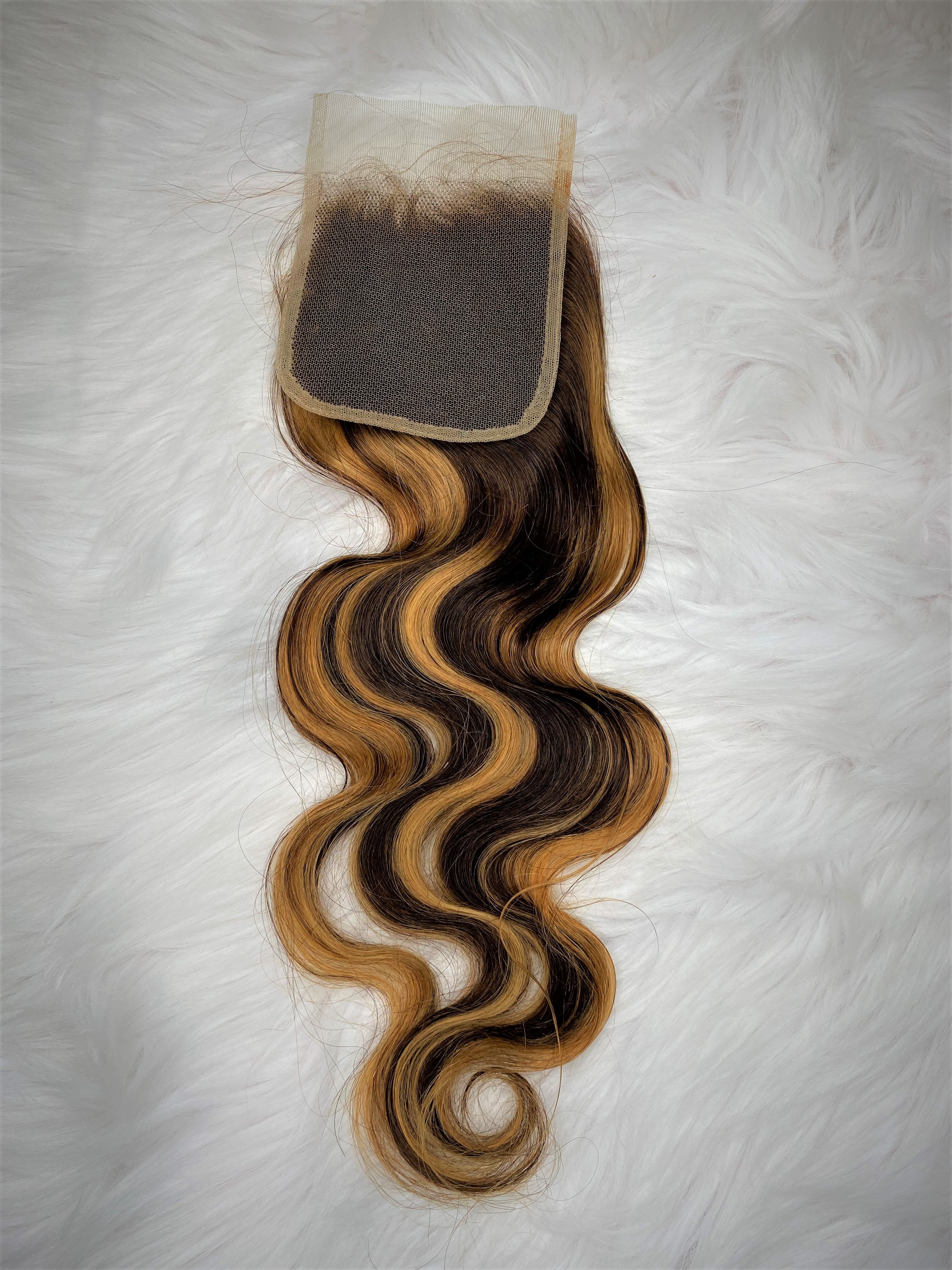 4x4 Highlight Bodywave Closure